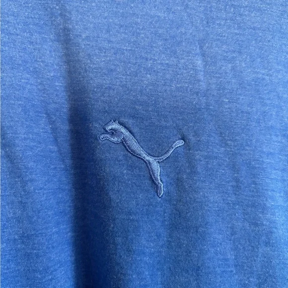 Puma Men's Vibrant Blue Long Sleeve hooded Tee - Picture 3 of 4